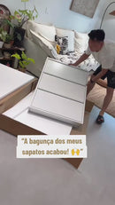 Sapateira 4 Portas Armário Multiuso Organizadora Quarto